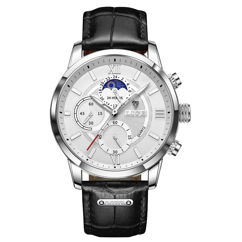 MONACO LEATHER QUARTZ WATCH
