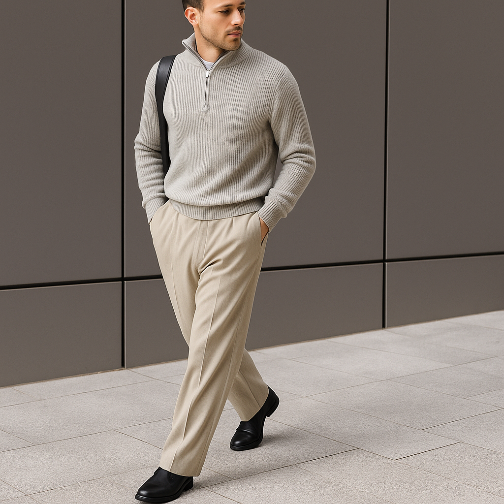 BERLIN HALF-ZIP SWEATER