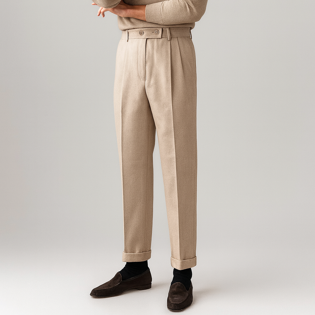 VIANA HIGH-WAISTED WOOLEN TROUSERS