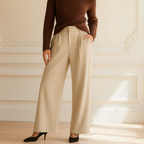 HIGH-WAISTED ELEGANT WIDE-LEG TROUSERS