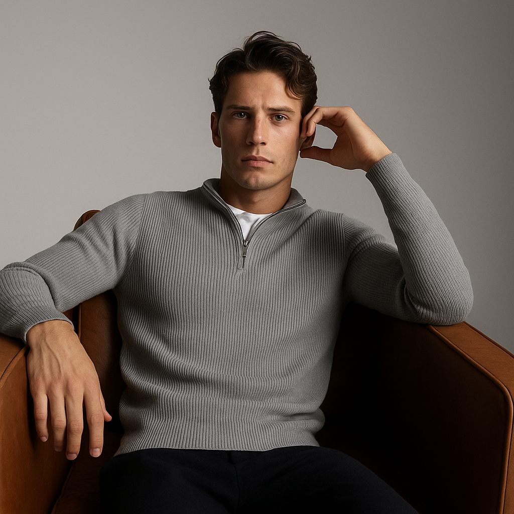 GEORGE | QUARTER-ZIP SWEATER