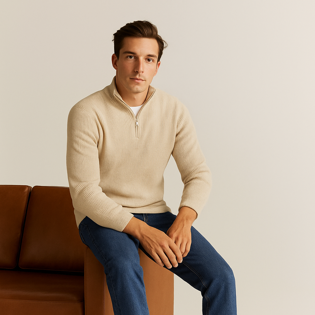 GEORGE | QUARTER-ZIP SWEATER