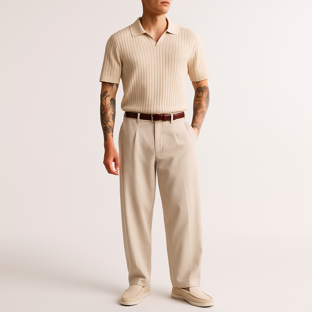 CASUAL RIBBED POLO