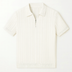 ZIPPER KNITTED POLO