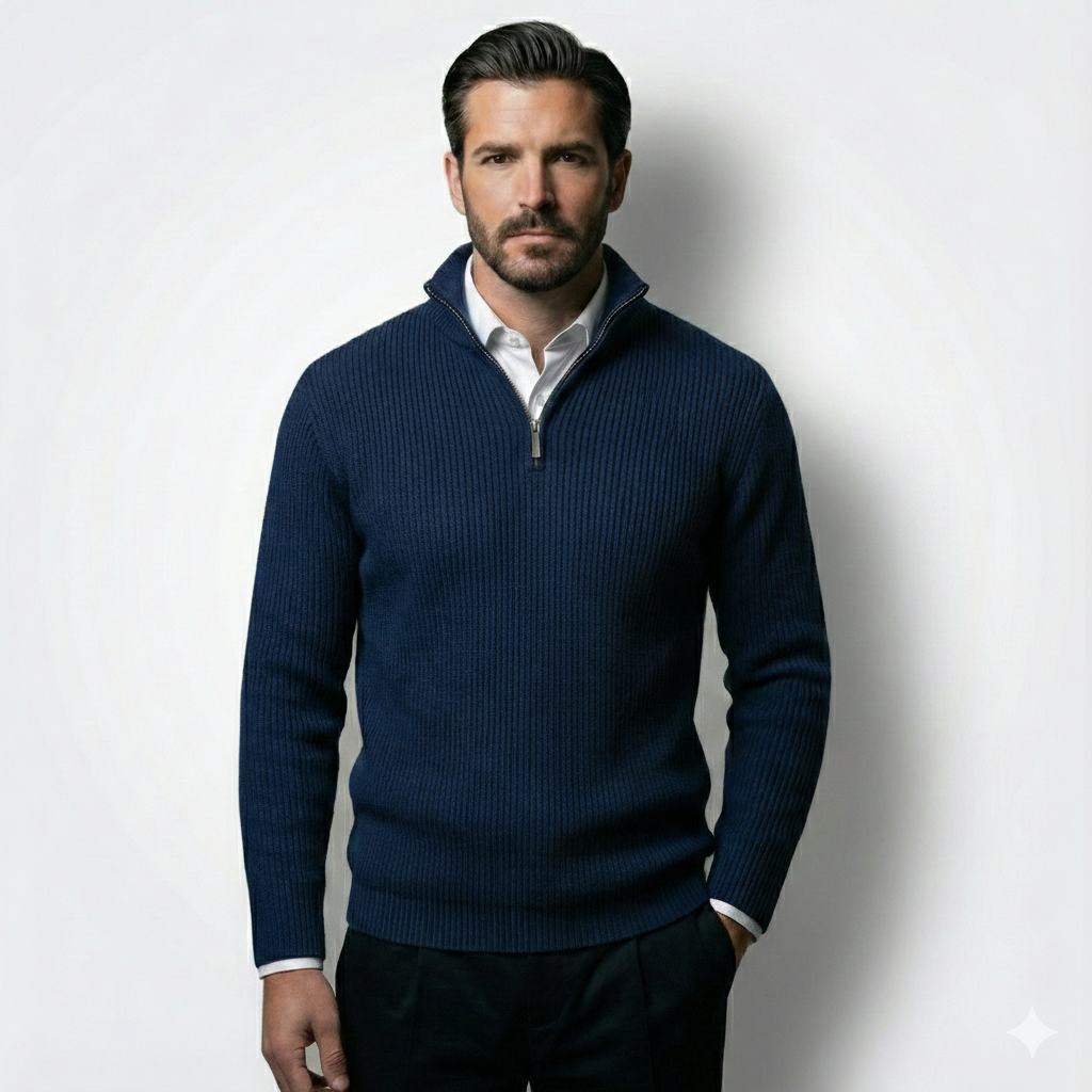 GEORGE - QUARTER-ZIP SWEATER