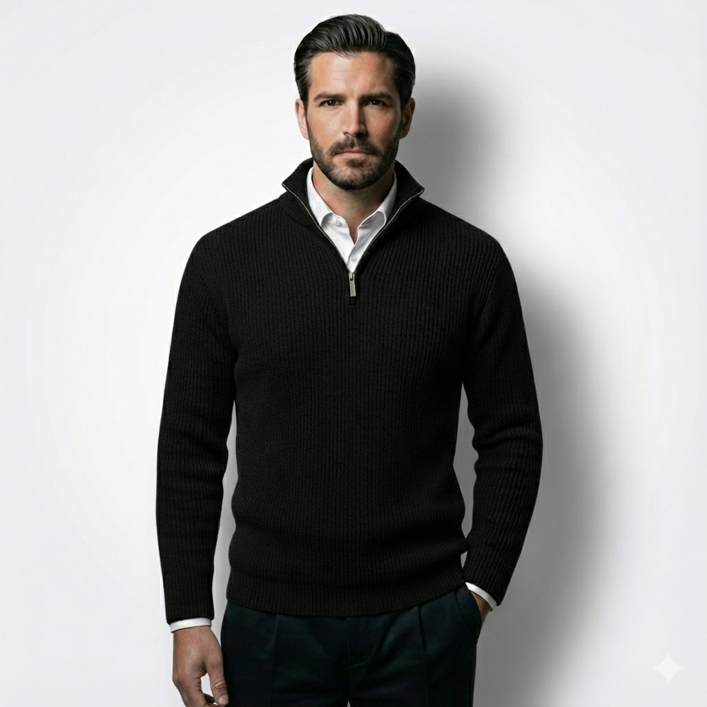 GEORGE - QUARTER-ZIP SWEATER