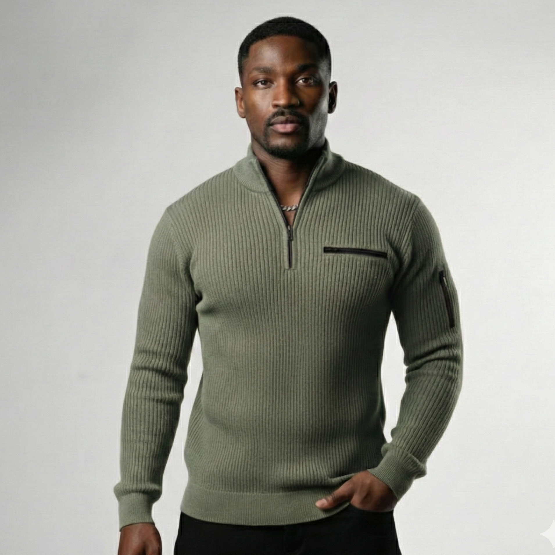 HENRY - LONG-SLEEVED ZIP-UP SHIRT