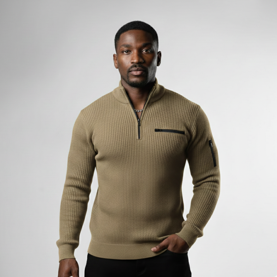 HENRY - LONG-SLEEVED ZIP-UP SHIRT