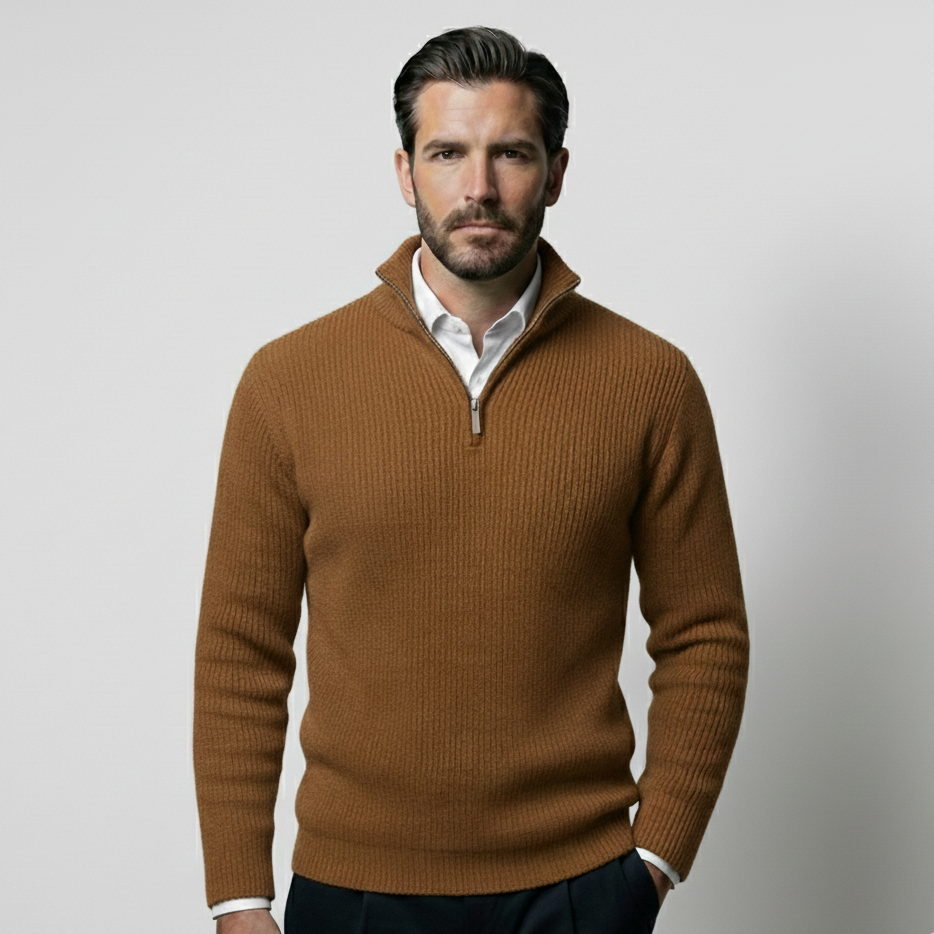 GEORGE - QUARTER-ZIP SWEATER