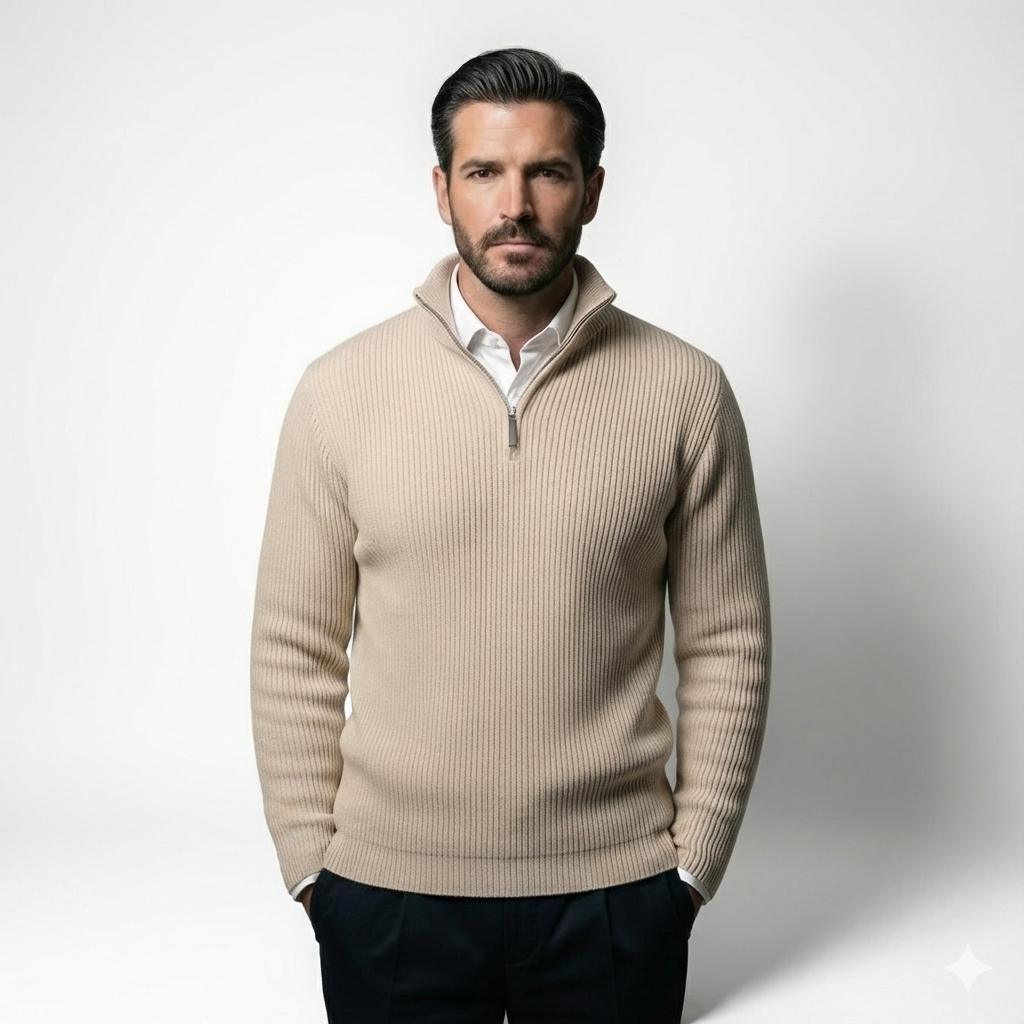 GEORGE - QUARTER-ZIP SWEATER