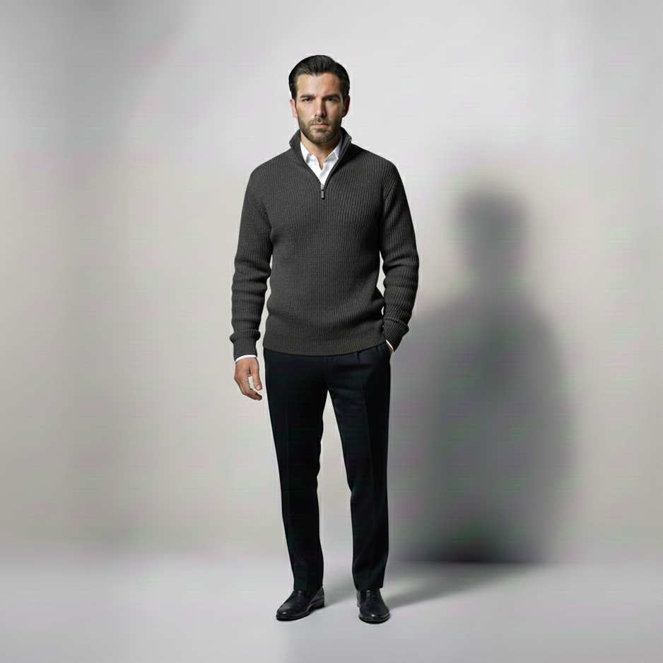 GEORGE - QUARTER-ZIP SWEATER