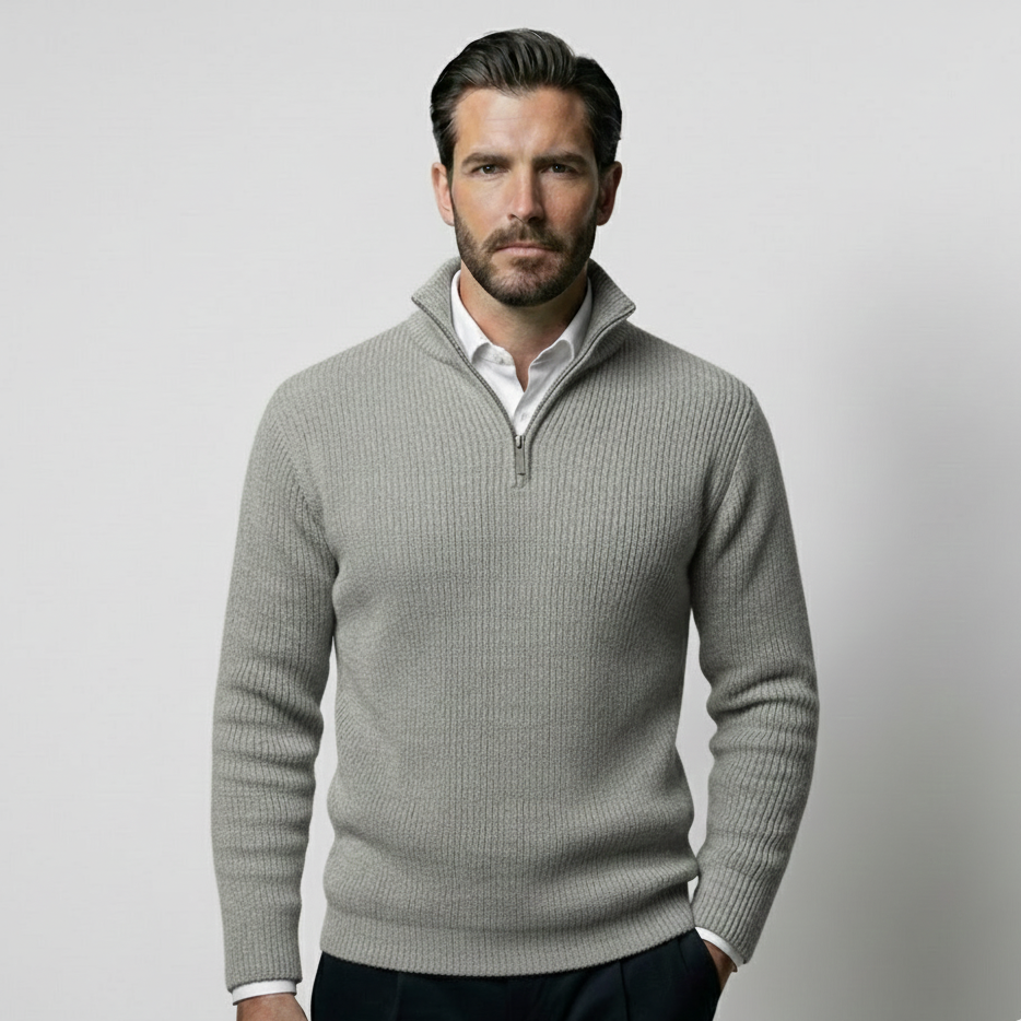 GEORGE - QUARTER-ZIP SWEATER