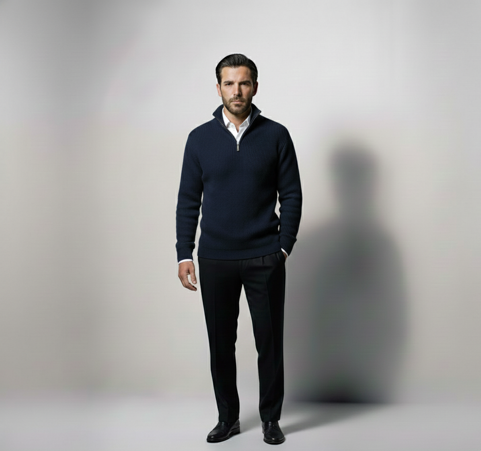 GEORGE - QUARTER-ZIP SWEATER