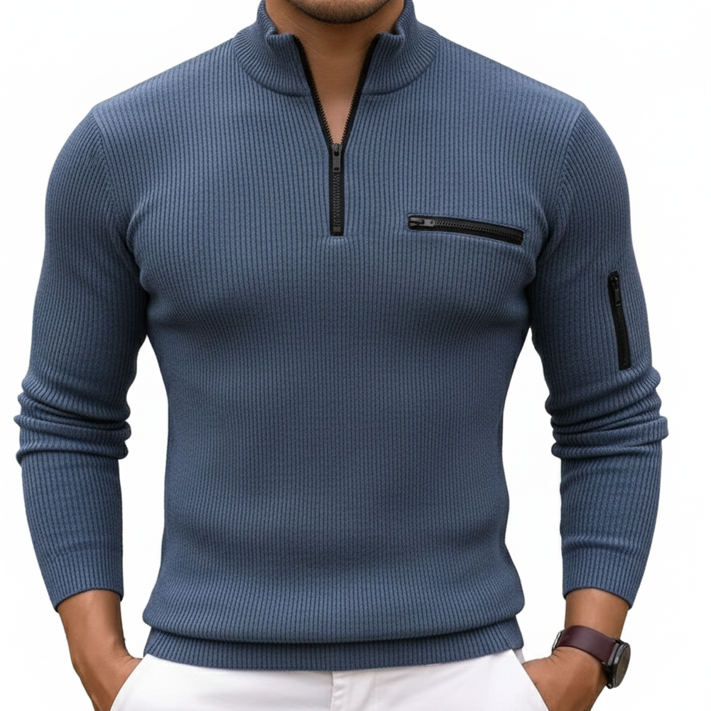 HENRY - LONG-SLEEVED ZIP-UP SHIRT