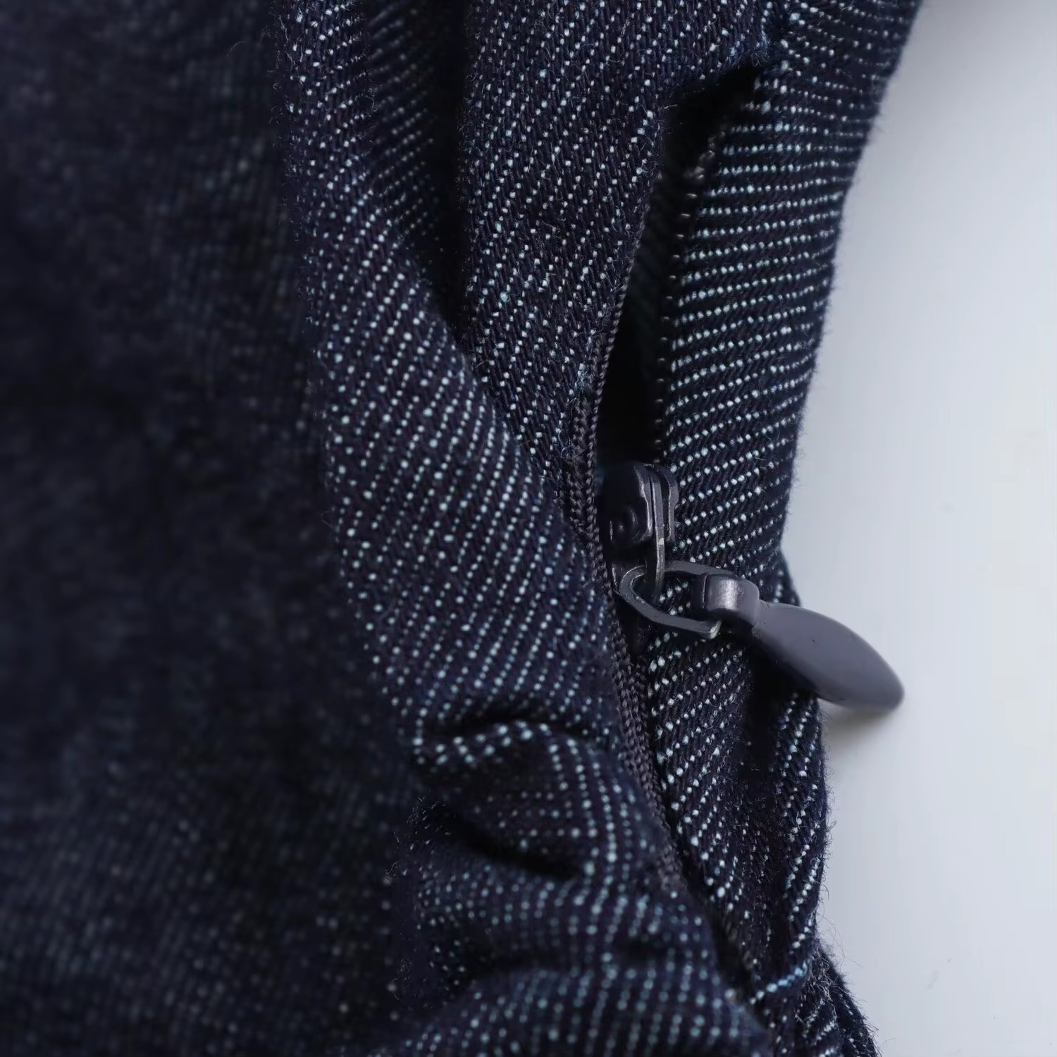 BUTTON-FRONT DENIM MIDI DRESS