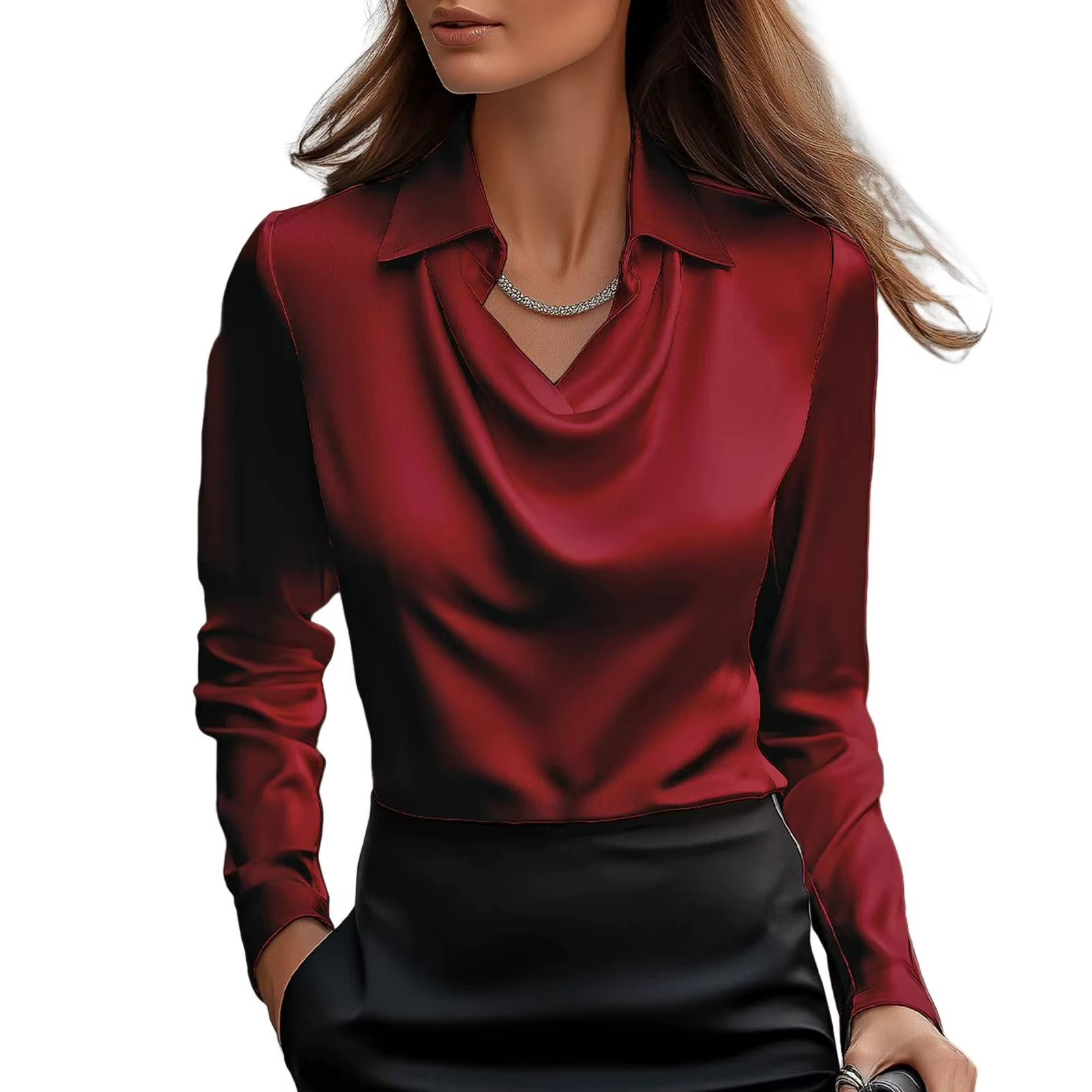 EMILY | ELEGANT SATIN BLOUSE