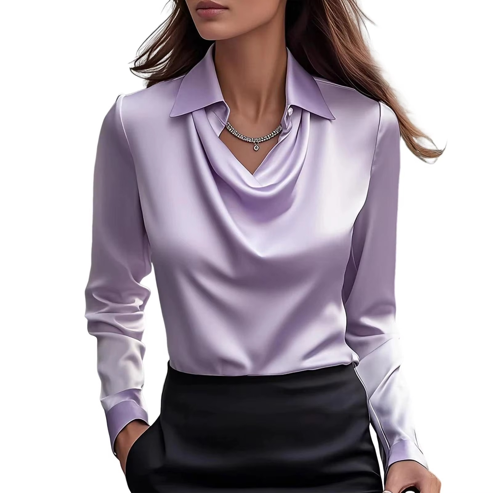 EMILY | ELEGANT SATIN BLOUSE