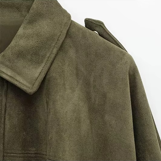 ELEANOR - BOMBER SUEDE-EFFECT JACKET