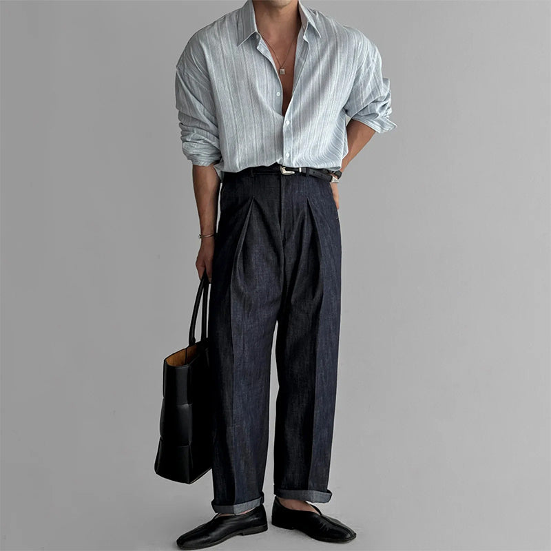 LINEN STRIPED SHIRT