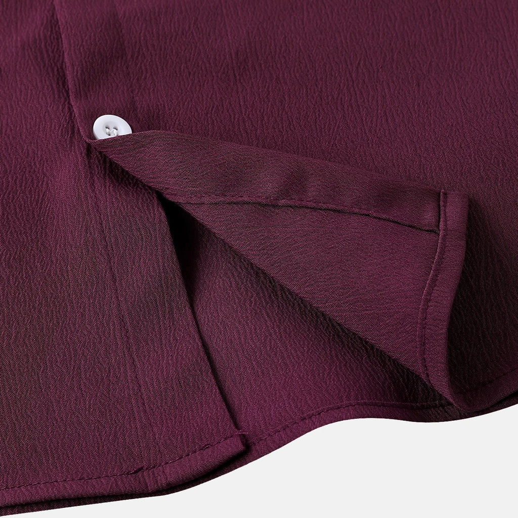 CASUAL BEACH SHIRT (WINE AND NATURE)