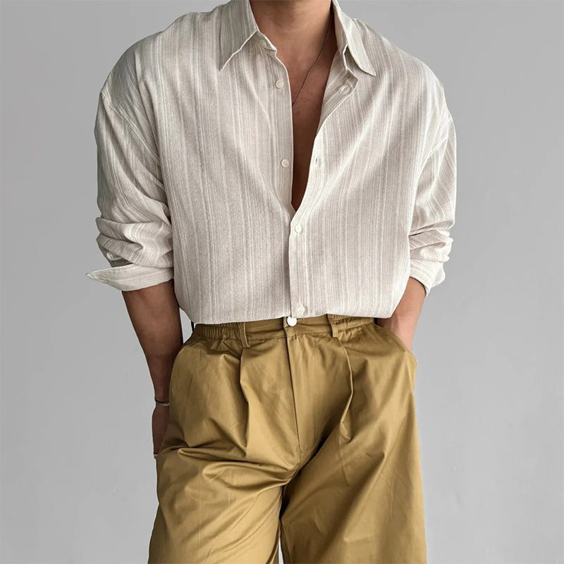 LINEN STRIPED SHIRT