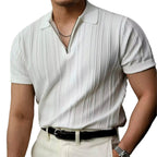 ZIPPER KNITTED POLO