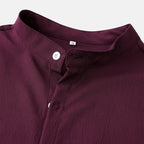 CASUAL BEACH SHIRT (WINE AND NATURE)