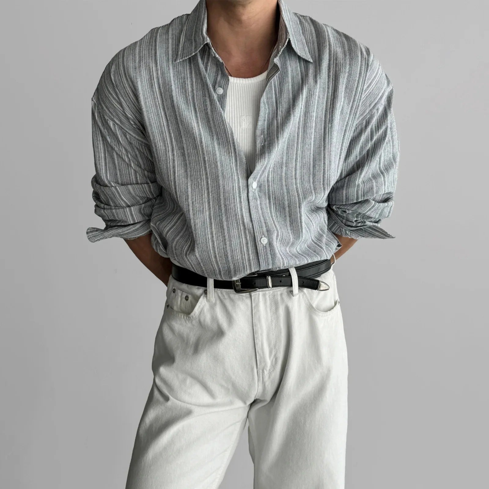 LINEN STRIPED SHIRT