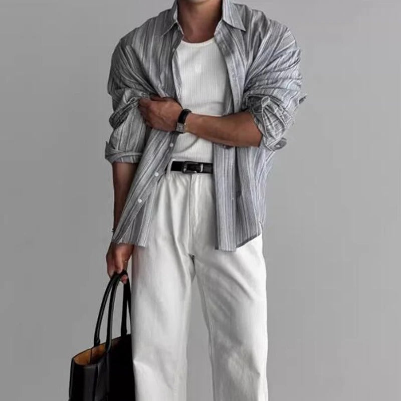 LINEN STRIPED SHIRT