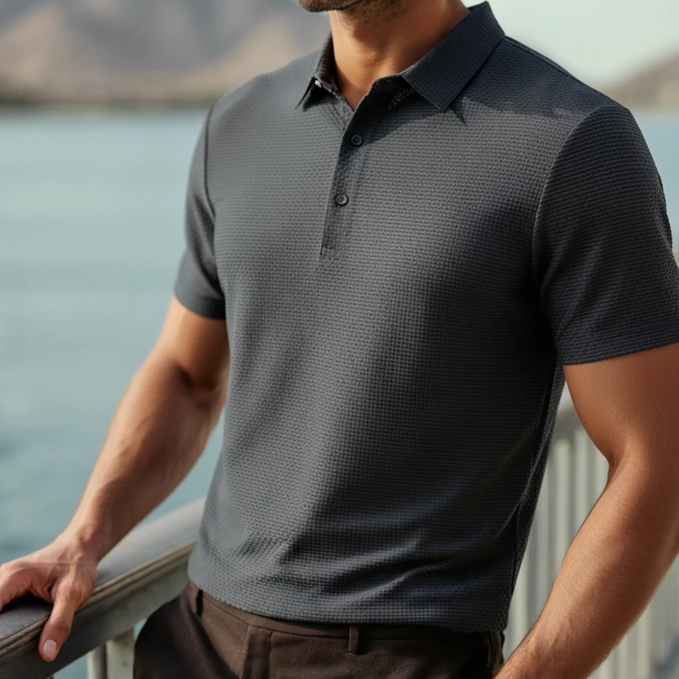 AERO WEAVE - TEXTURED POLO SHIRT