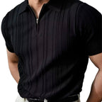 ZIPPER KNITTED POLO
