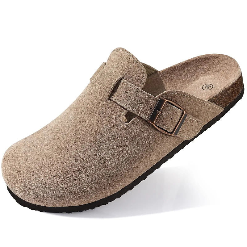 LISBON SUEDE CLOGS