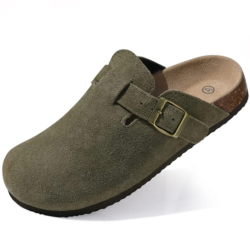 LISBON SUEDE CLOGS