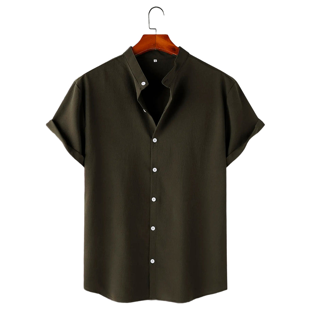 CASUAL BEACH SHIRT (WINE AND NATURE)